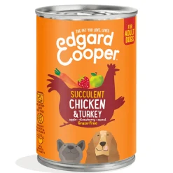 Blik Vers Vlees Hondenvoer Kip - Kalkoen 400 gr^Edgard & Cooper Best