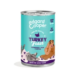 Hondenvoer<Edgard & Cooper Feestelijk Hondenvoer in Blik Kalkoen 400 gr