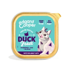 Kattenvoer<Edgard & Cooper Feestelijk Kattenvoer Pate Adult Eend 85 gr