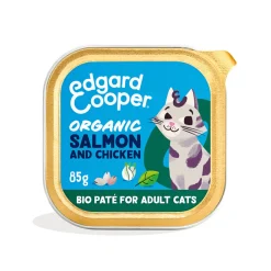 Kattenvoer Adult Bio Paté Zalm - Kip 85 gr^Edgard & Cooper Best