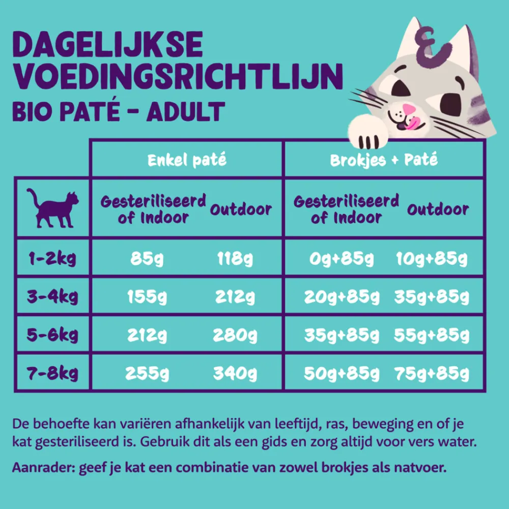 Kattenvoer Adult Bio Paté Zalm - Kip 85 gr^Edgard & Cooper Best