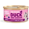 Kattenvoer<Edgard & Cooper Kattenvoer Kitten Chunks Eend - Kip 85 gr