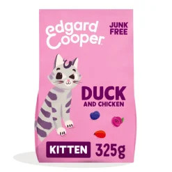 Kattenvoer<Edgard & Cooper Kattenvoer Kitten Eend - Kip 325 gr