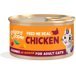 Kattenvoer<Edgard & Cooper Kattenvoer Chunks Kip 85 gr