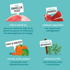 Hondenvoer<Edgard & Cooper Kuipje Vers Vlees Puppy Hondenvoer Eend - Kip 300 gr