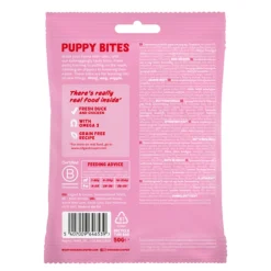 Snacks<Edgard & Cooper Puppy Bite S Eend & Kip 50 gr