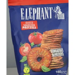 Snacks<Elephant Pretzels Tomaat & Kruiden 160 gr