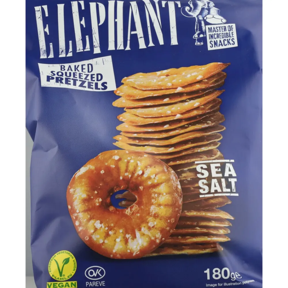 Pretzels Zeezout 180 gr^Elephant Discount