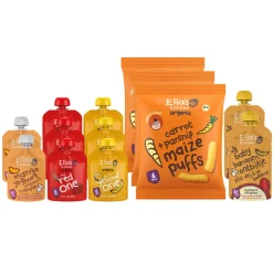 Ella's kitchen 6 + m 13 stuks Knijpzakjes + Snacks Pakket^Ellas Kitchen