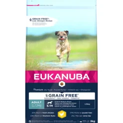 Adult Graanvrij Small-Medium Hondenvoer Kip 3 kg^Eukanuba New