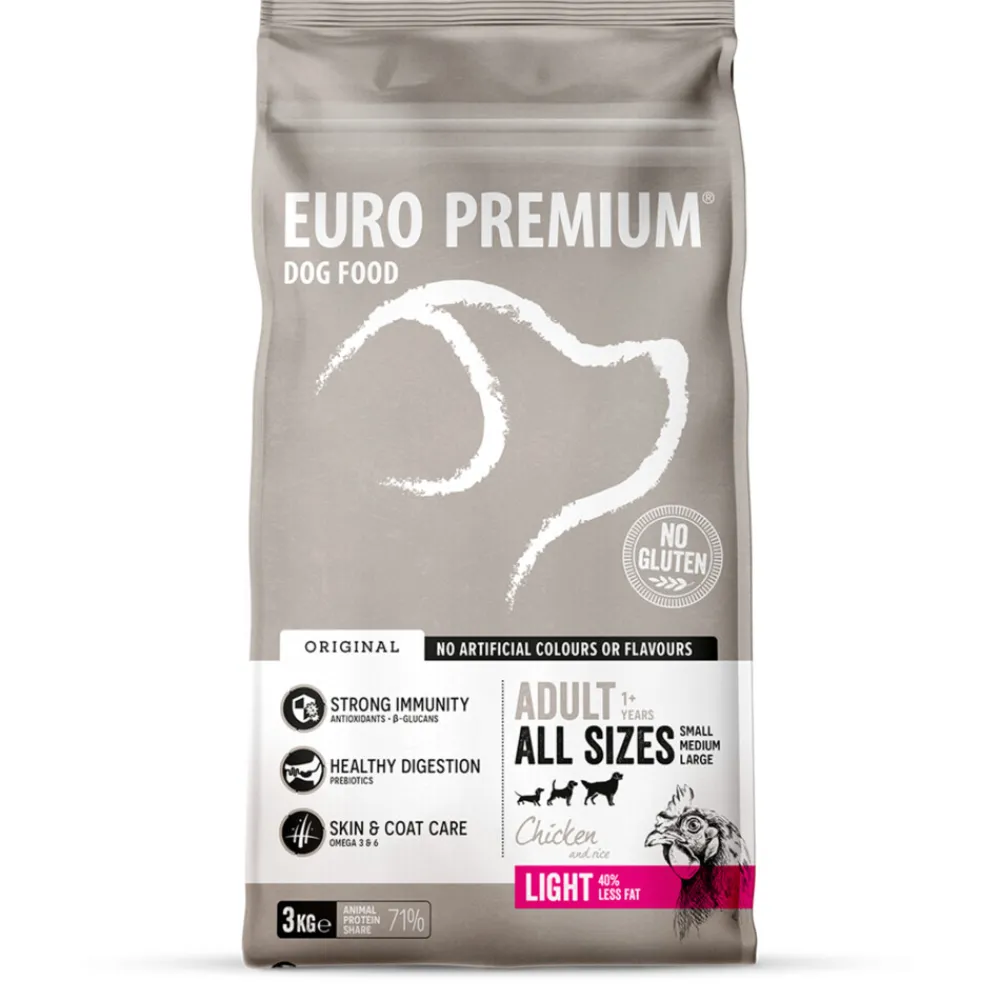 Hondenvoer<Euro-Premium Adult Light 3 kg