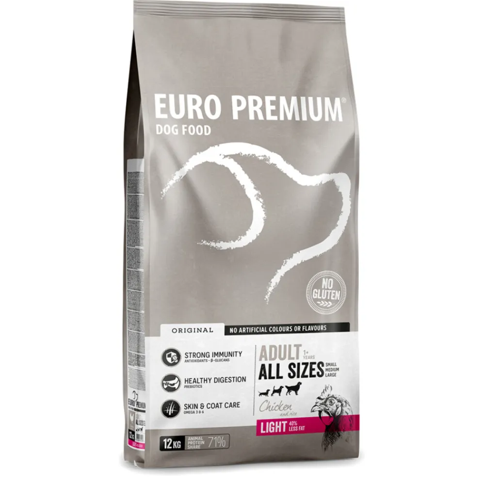 Hondenvoer<Euro-Premium Adult Light 12 kg