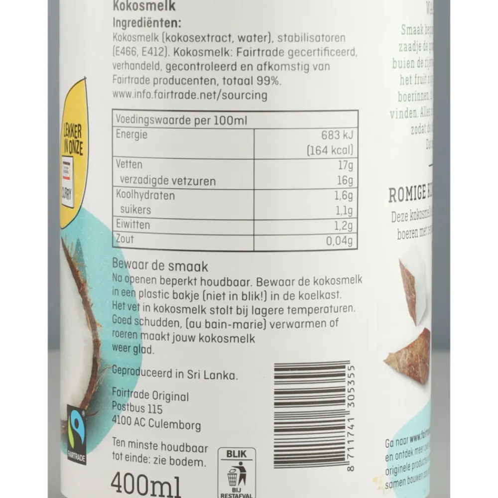 Kokosmelk 400 ml^Fairtrade Original New