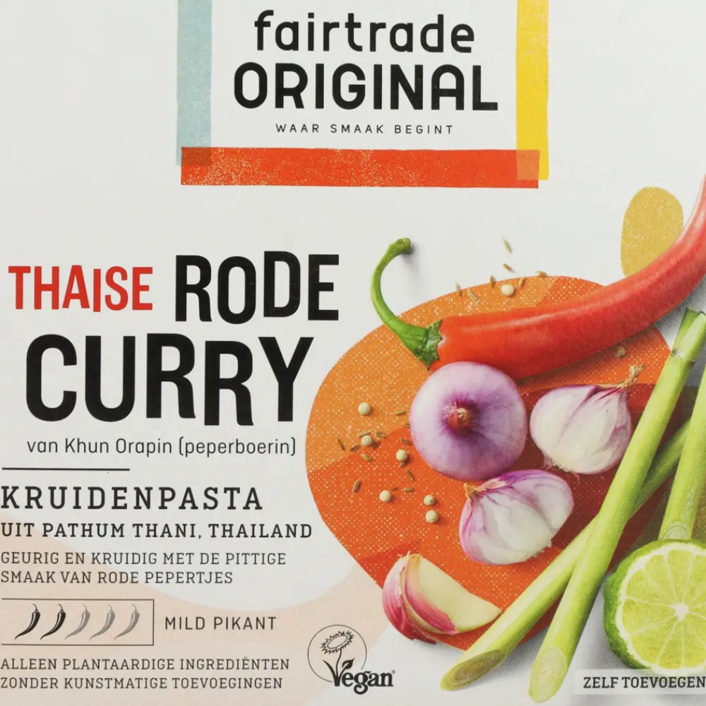 Kruidenpasta Rode Curry 70 gr^Fairtrade Original Hot