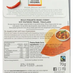 Kruidenpasta Rode Curry 70 gr^Fairtrade Original Hot