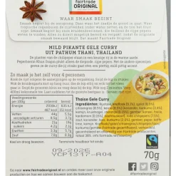 Outlet Kruidenpasta Gele Curry 70 gr Pasta, Rijst & Wraps