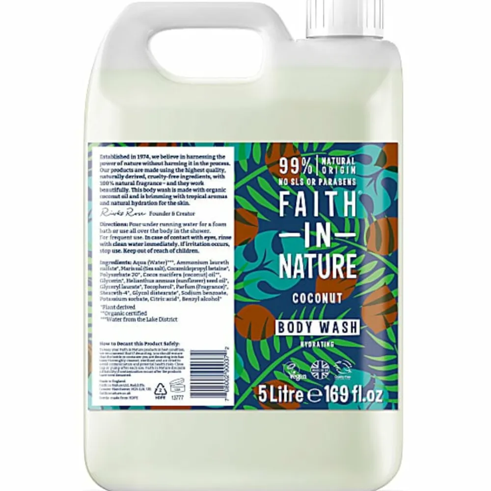 Douchegel Navulling Coconut 5 liter^Faith In Nature Sale