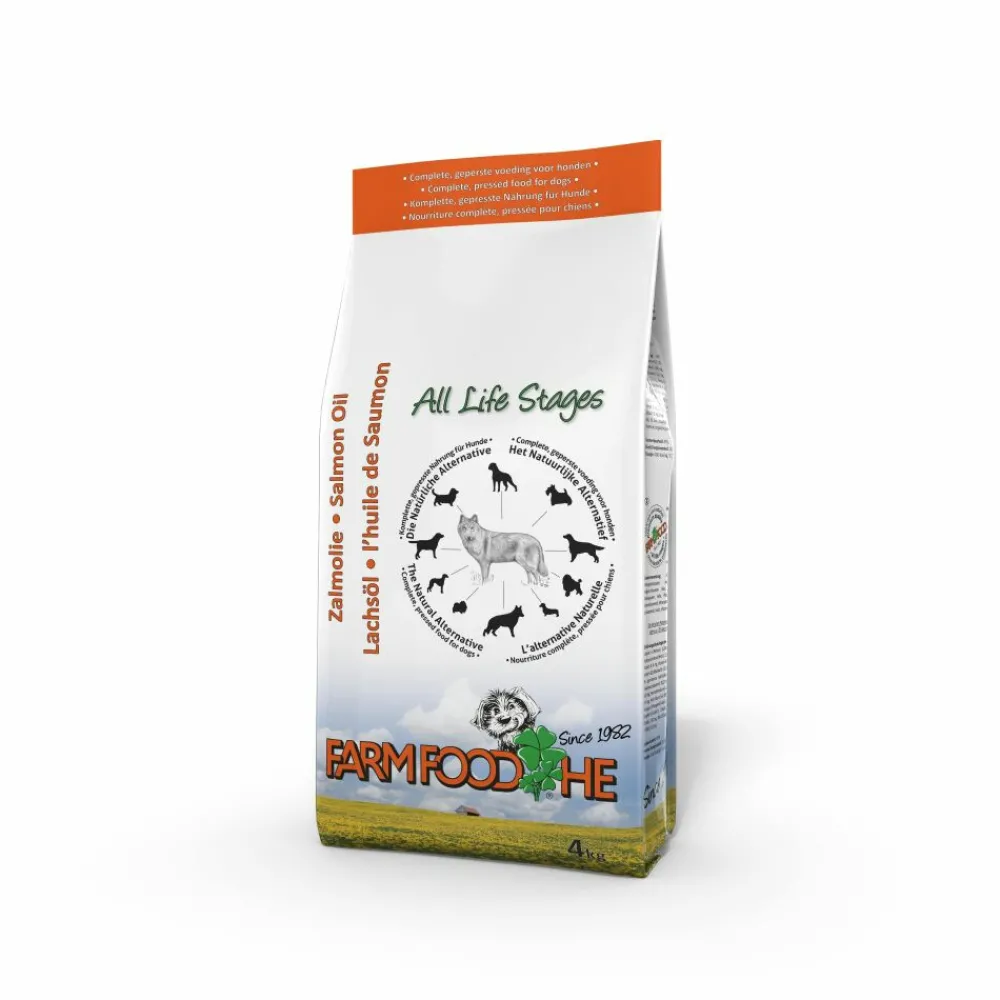 Hondenvoer<Farm Food HE Zalmolie 4 kg