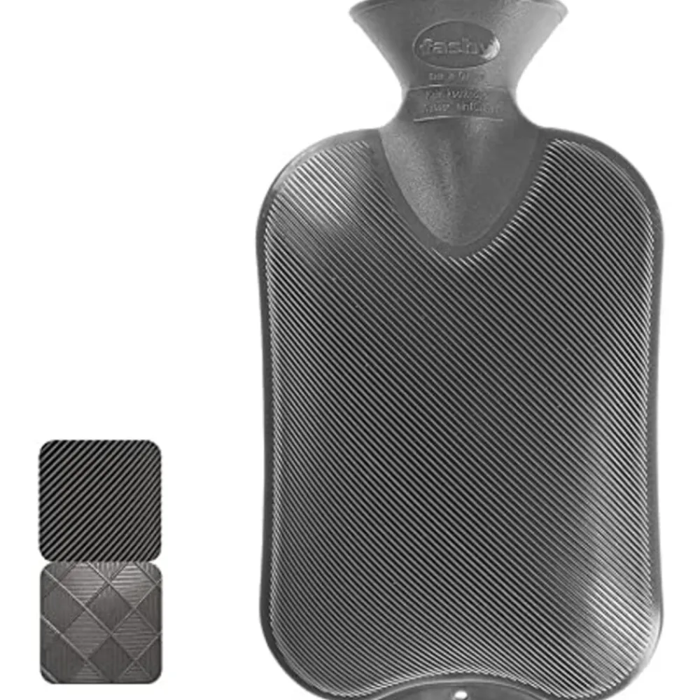 Warmwaterzak Enkele Ribbel Antraciet 2 liter^Fashy