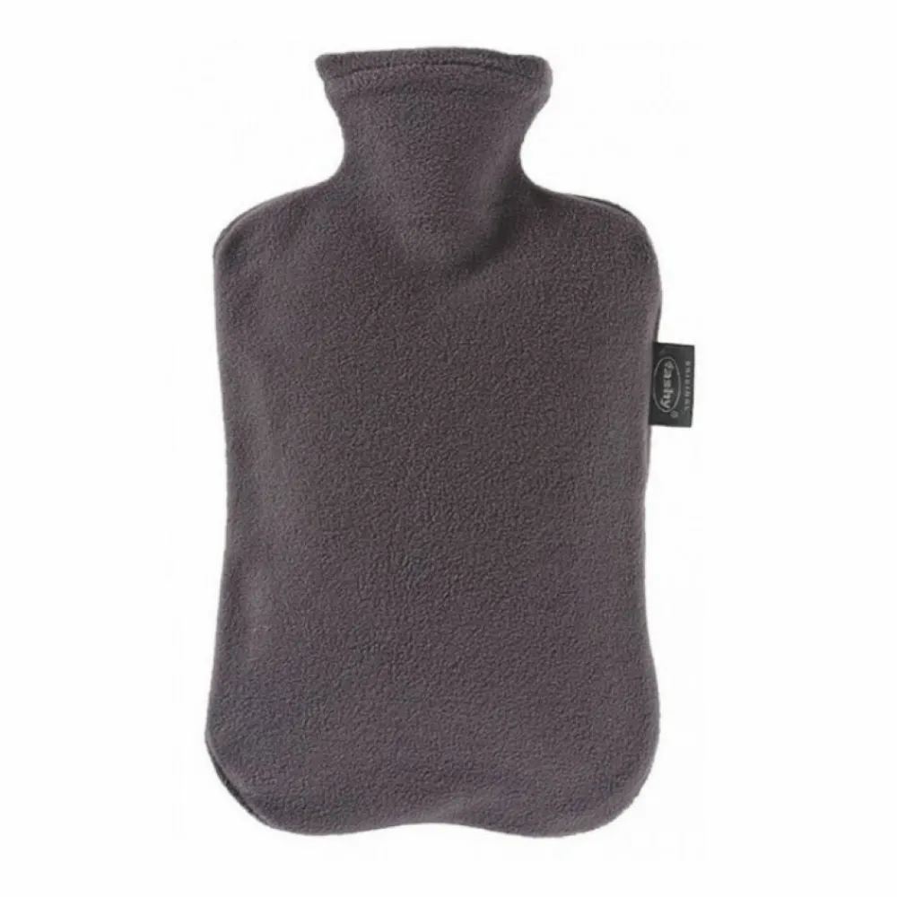 Thuis & Onderweg|Zelfzorg<Fashy Warmwaterzak Fleece Antraciet Grijs 2 liter