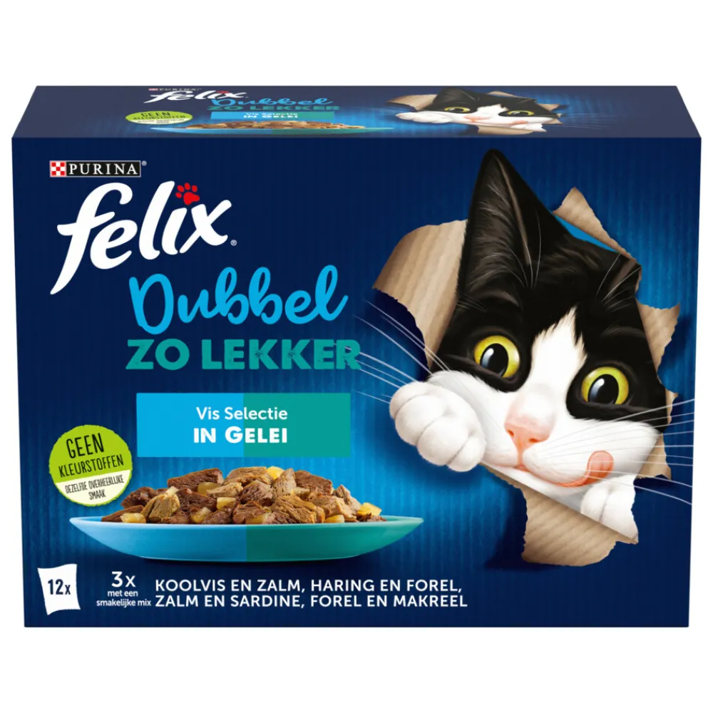 Discount Dubbel Zo Lekker Vis Selectie in Gelei 12 x 85 gr Kattenvoer