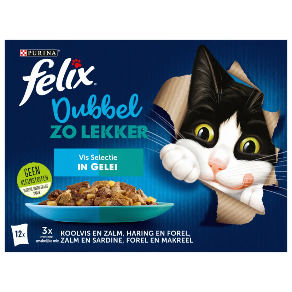 Discount Dubbel Zo Lekker Vis Selectie in Gelei 12 x 85 gr Kattenvoer