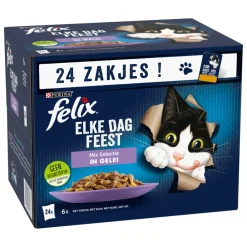 Discount Elke Dag Feest Mix Selectie in Gelei 24 x 85 gr Kattenvoer