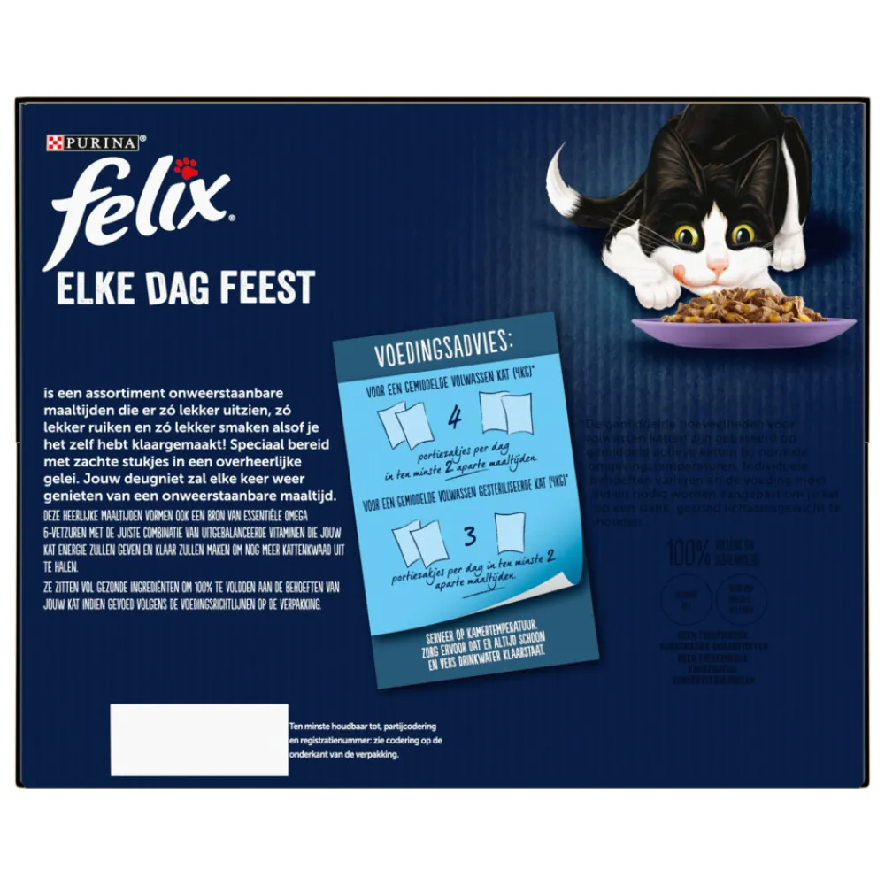 Discount Elke Dag Feest Mix Selectie in Gelei 24 x 85 gr Kattenvoer