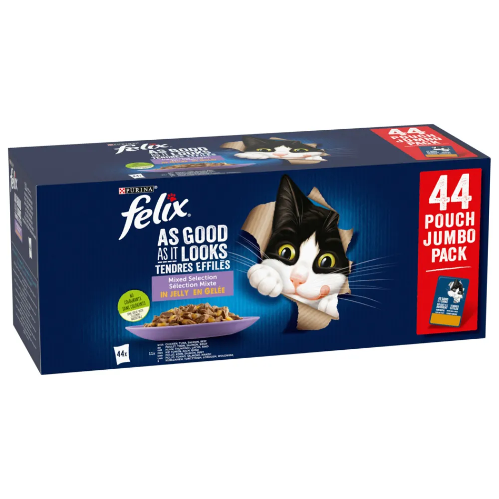 Kattenvoer<Felix Elke Dag Feest Mix Selectie in Gelei 44 x 85 gr
