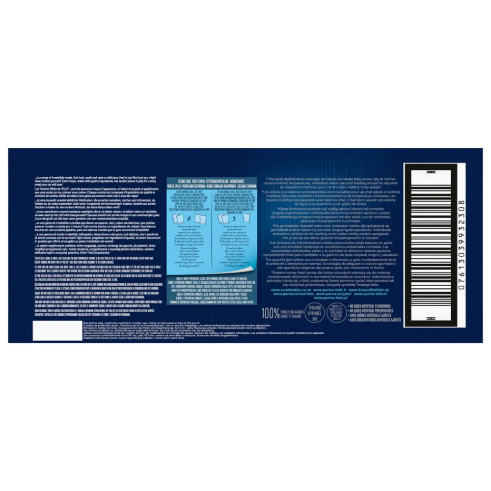 Kattenvoer<Felix Elke Dag Feest Mix Selectie in Gelei 44 x 85 gr