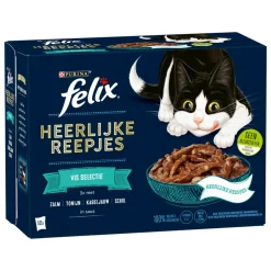 Heerlijke Reepjes Selectie Vis 12 x 80 gr Kattenvoer