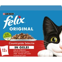 Kattenvoer<Felix Original Countryside Selectie in Gelei 12 x 85 gr