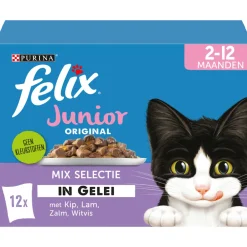 Best Original Pouch in Gelei Junior Mix 12 stuks Kattenvoer