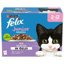 Best Original Pouch in Gelei Junior Mix 12 stuks Kattenvoer