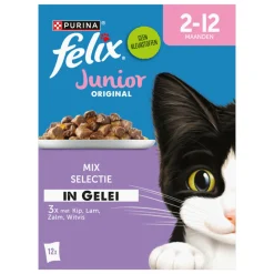 Best Original Pouch in Gelei Junior Mix 12 stuks Kattenvoer