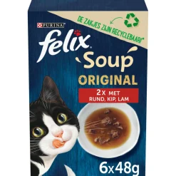 Kattenvoer<Felix Soup Countryside Selectie 6 x 48 gr