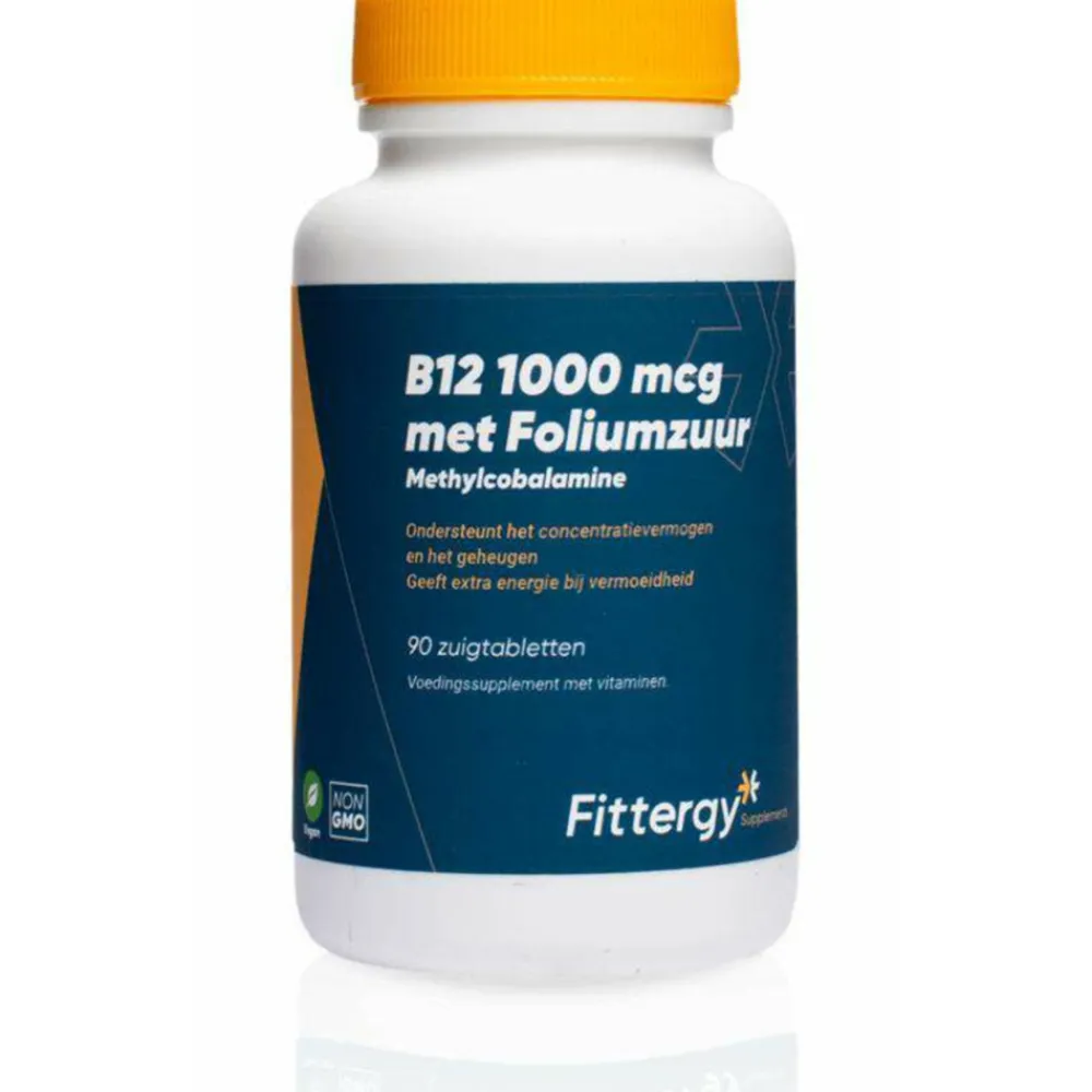Online B12 1000mcg Met Foliumzuur 90 zuigtabletten Vitaminen