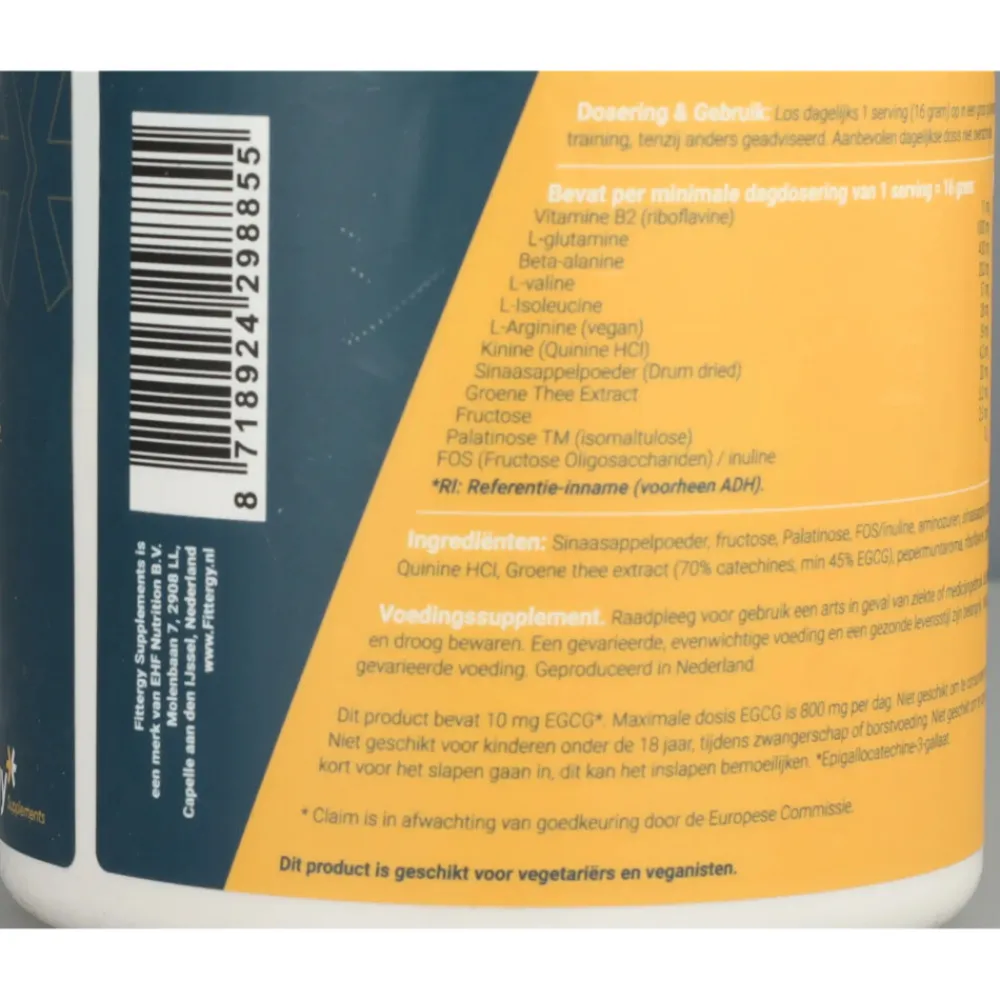 Afslankpillen<Fittergy Supplements Everyday Burner 450 gr