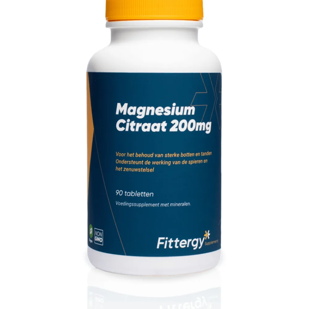 Mineralen<Fittergy Supplements Magnesiumcitraat 200mg 90 tabletten