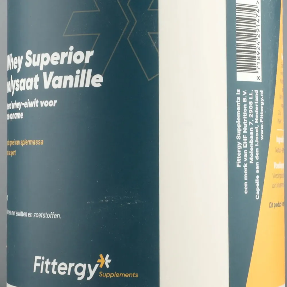 Sportvoeding & Drank<Fittergy Supplements Pro Whey Superior Hydrolysate Vanille 1000 gr