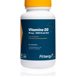 Vitamine D3 75mcg Met Zink 60 tabletten^Fittergy Supplements Best