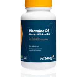 Best Vitamine D3 50mcg Met Zink 100 tabletten Mineralen|Vitaminen