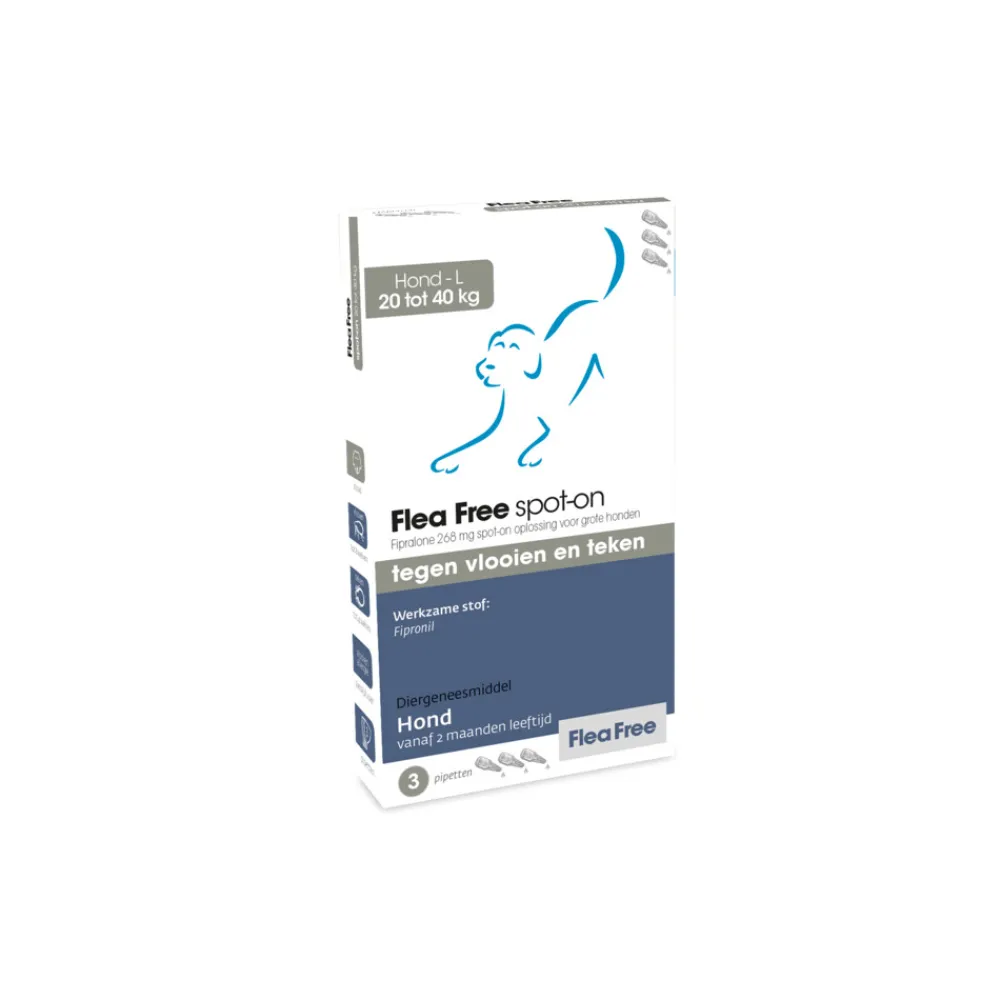 Anti Vlooiendruppels Hond 20-40 kg 3 pipetten^Flea Free Sale
