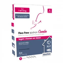 Spot-on Combo Anti Vlooien en Teken Druppels Kat 4 pipetten^Flea Free Outlet