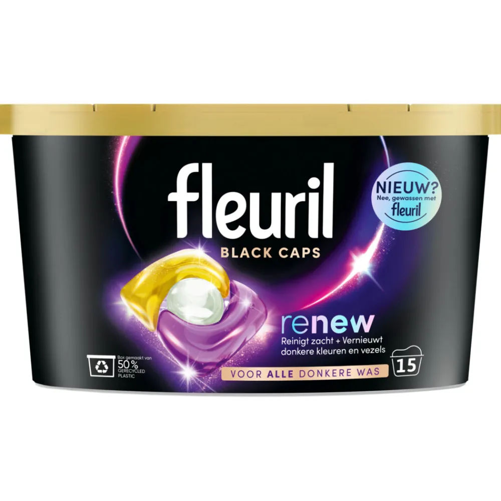 Renew Black Caps 15 Wasbeurten 15 stuks Wasmiddel