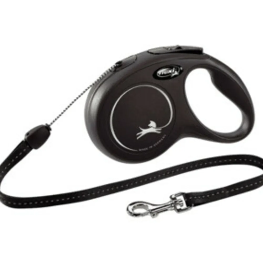 Best Rollijn Classic Koord 8 mtr tot 12 kg Zwart Halsbanden & Uitlaten