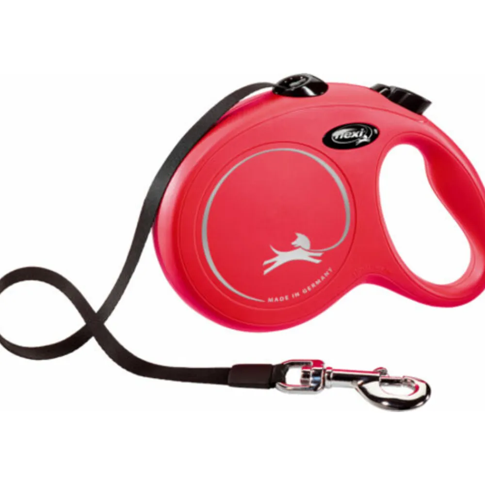 Halsbanden & Uitlaten<Flexi Rollijn Classic Tape 5 mtr tot 50 kg Rood