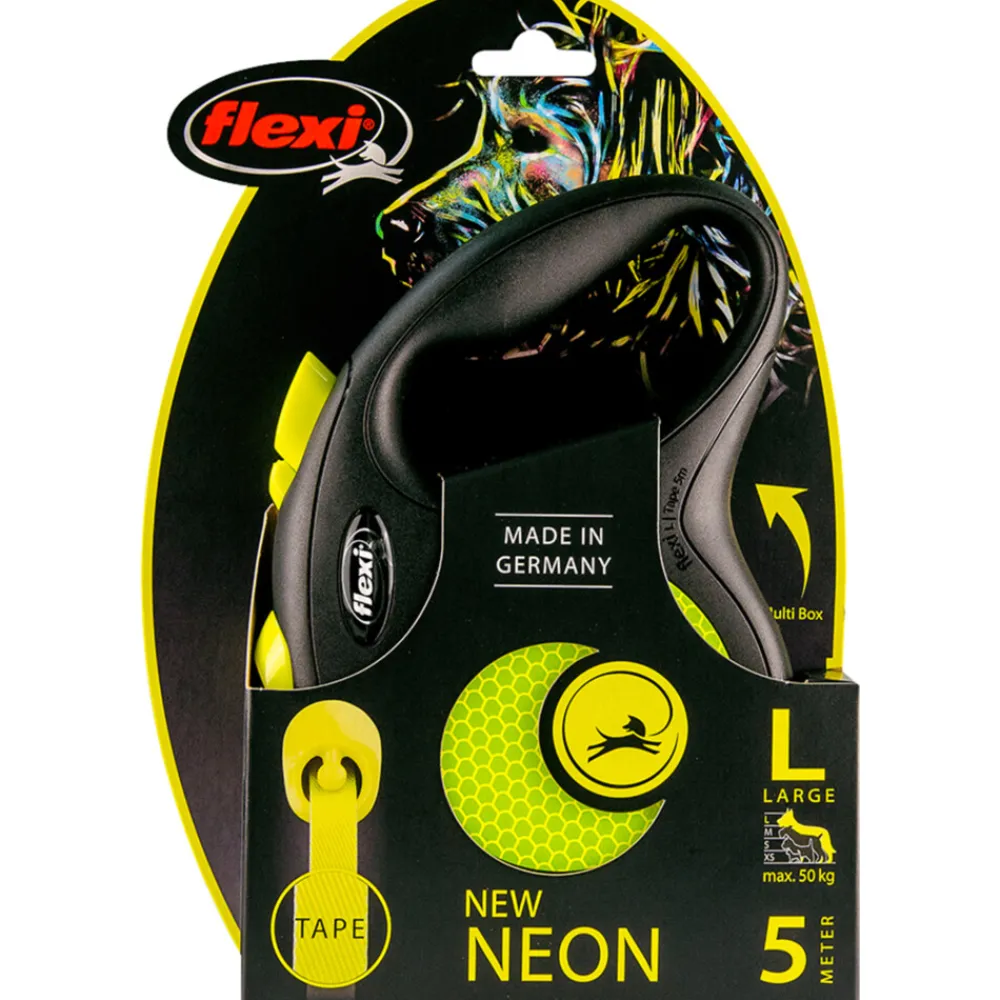 Clearance Rollijn New Comfort Tape 5 mtr tot 50 kg Neon Halsbanden & Uitlaten