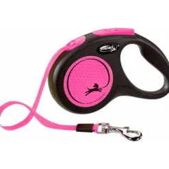 Rollijn New Neon Tape 5 mtr tot 15 kg Roze Halsbanden & Uitlaten