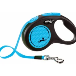 Halsbanden & Uitlaten<Flexi Rollijn New Neon Tape 5 mtr tot 15 kg Blauw
